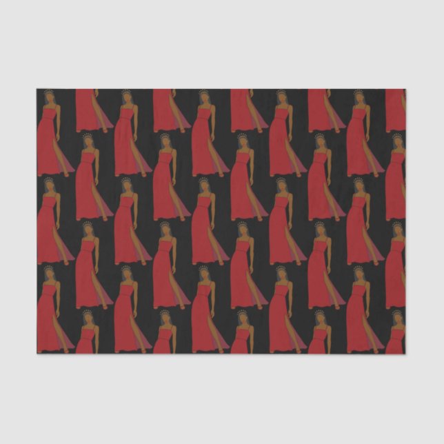 Papel De Seda Mujer negra sagitario (Anverso)