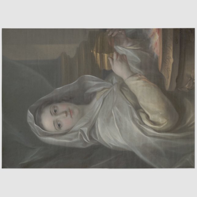 Papel De Seda Mujer retratada como una Virgen Vestal (Antigua Ro (Anverso)