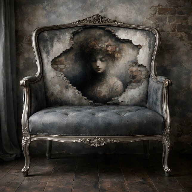 Papel De Seda Mujer revelada en decoupage de pared desmoronada (Woman Revealed in Crumbling Wall Decoupage Tissue Paper)