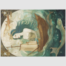 Papel De Seda Mujer Rusa Primitiva Con Desliz De Pescado