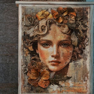 Papel De Seda Mujer Serenamente Serena Decoupage