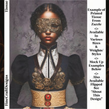 Mujer Steampunk de Piel Oscura con Máscara EM4R De