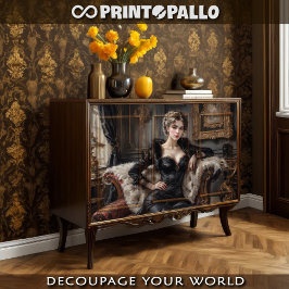 Papel De Seda Mujer tendida en un sofá en el siglo XIX