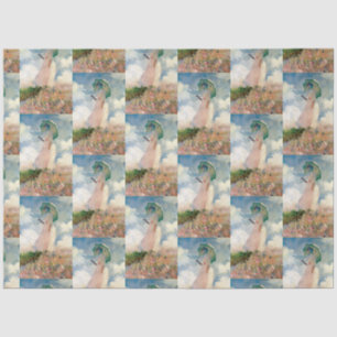 Papel De Seda Mujer ventilado con parasol frente al Monet izquie