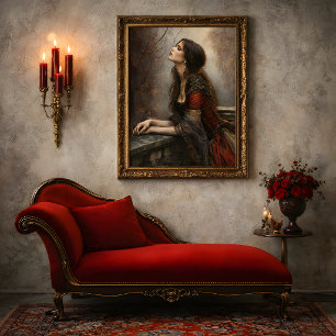 Papel De Seda Mujer victoriana apoyada en un balcón de decoupage