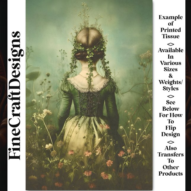 Papel De Seda Mujer victoriana desde atrás, desenlace de campo B (Subido por el creador)