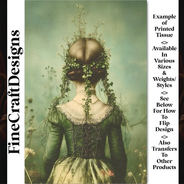 Papel De Seda Mujer victoriana desde atrás, desenlace de campo B (Subido por el creador)