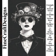 Mujer Victoriana Steampunk Impresionante Decoupage