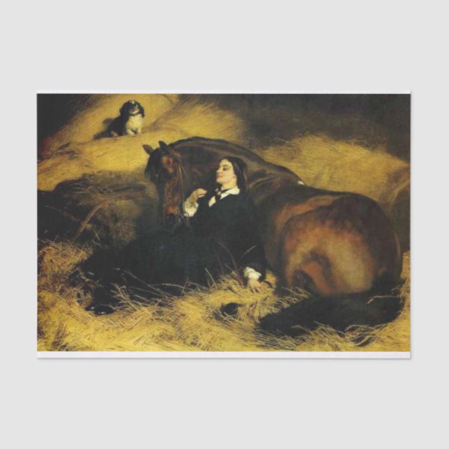 Papel De Seda Mujer y caballo (Anverso)