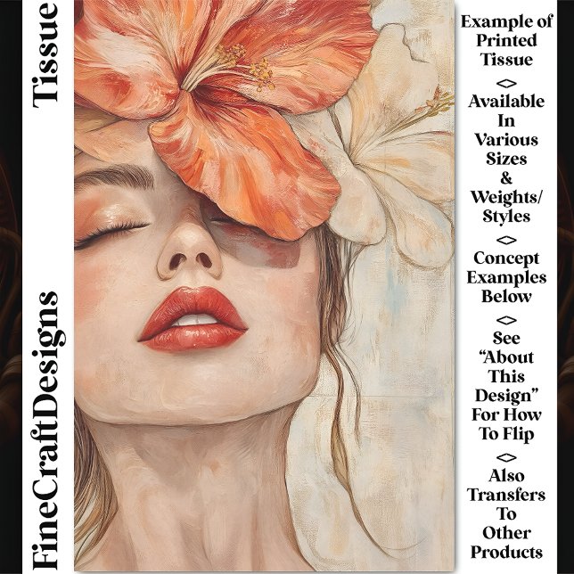 Papel De Seda Mujer y flores, cierre retrato CJ2 Desenlace (Subido por el creador)