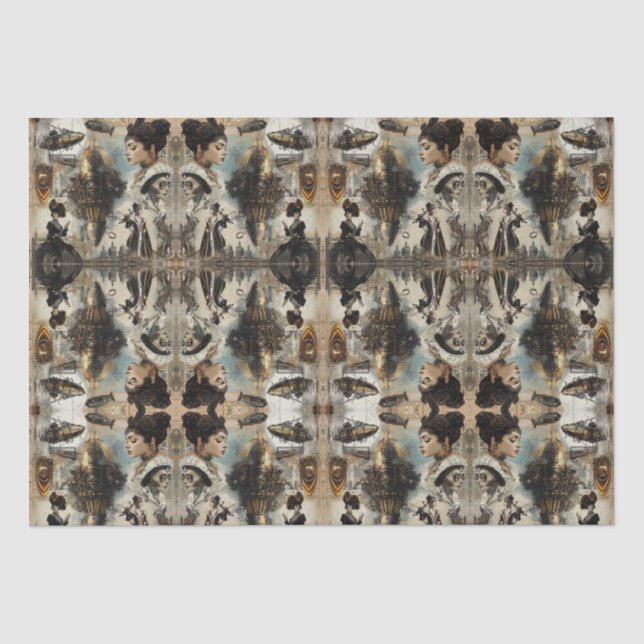 Papel De Seda Mujeres de Steampunk (Anverso)