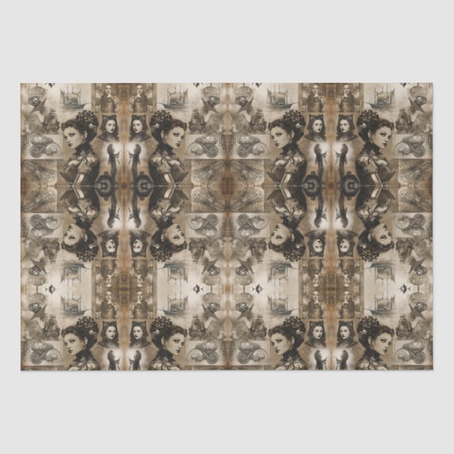 Papel De Seda Mujeres de Steampunk (Anverso)