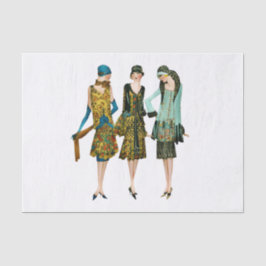 Papel De Seda Mujeres del Art Deco de los años 20 en la ciudad