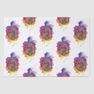 Papel De Seda Mujeres motivadoras negras, pelo natural, acuarela