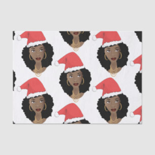 Papel De Seda Mujeres negras, Navidades rojos Santa Hats