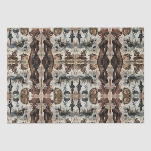 Papel De Seda Mujeres Steampunk (Anverso)