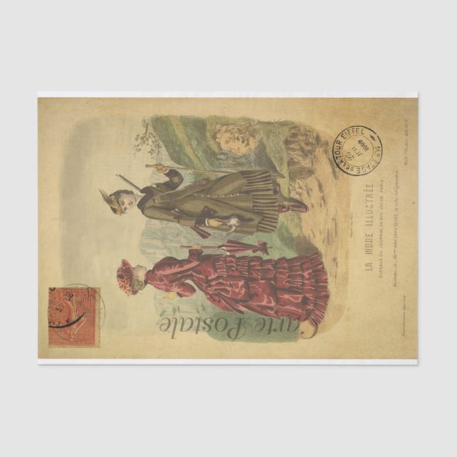 Papel De Seda Mujeres ventilares con ropa de moda Francés (Anverso)