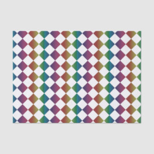 Papel De Seda Multicolor Diamante Arlequín Multicolor Cuadros 
