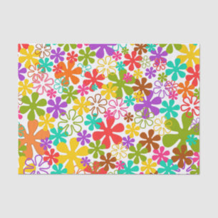 Papel De Seda Multicolor floral