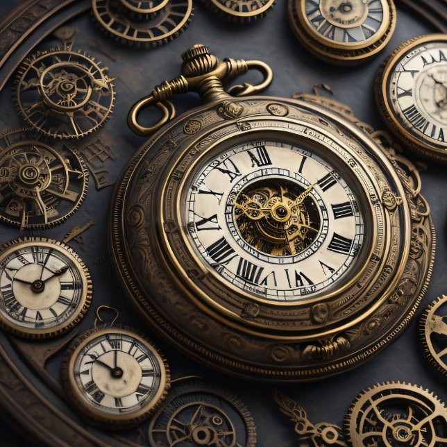 Papel De Seda Multiple Clocks and pocket watches v4 Tissue paper (Subido por el creador)