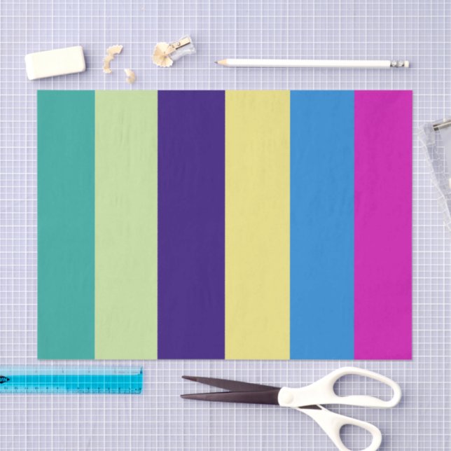 Papel De Seda Multiple Solid Colors Decoupage Tissue Paper  (Artesanía)