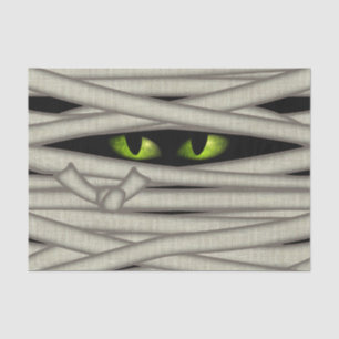 Papel De Seda Mummy Eyes Halloween Green ID685