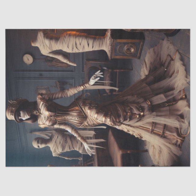 Papel De Seda Mummy Queen Steampunk Victorian Decoupage gótica (Anverso)