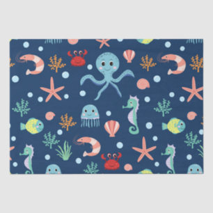 Papel De Seda Mundo Marino
