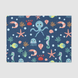 Papel De Seda Mundo Marino