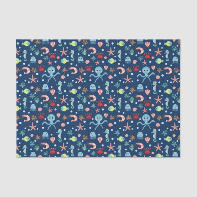Papel De Seda Mundo Marino (Anverso)