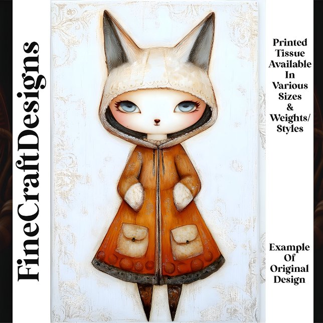 Papel De Seda Muñeca Linda y Caprichosa Zorro Togs M5 Decoupage (Subido por el creador)