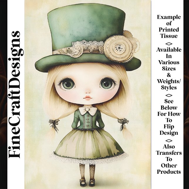 Papel De Seda Muñeca Steampunk Encantadora y Caprichosa, Decoupa (Subido por el creador)