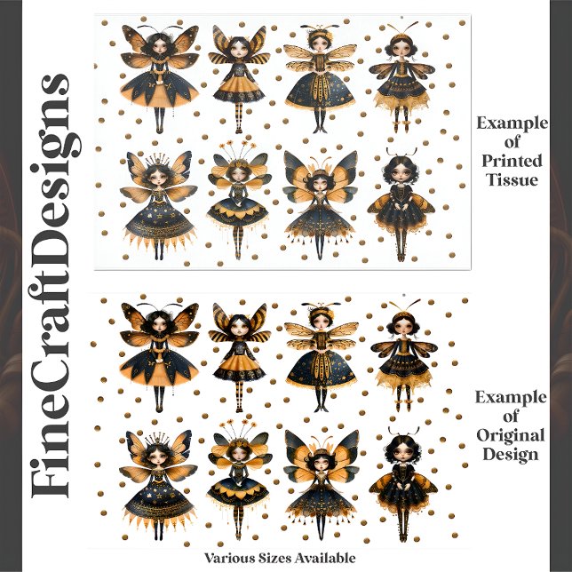 Papel De Seda Muñecas Reina Abeja Caprichosas Fantasía E5 Decoup (Subido por el creador)
