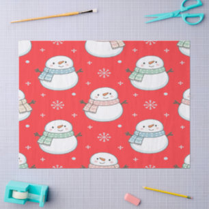 Papel De Seda Muñeco de nieve Magia de invierno Acogedor Lindo