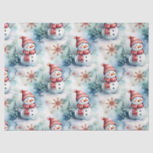 Papel De Seda Muñeco de Nieve Navideño Adorable