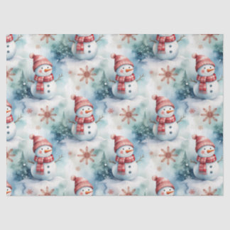 Papel De Seda Muñeco de Nieve Navideño Adorable 