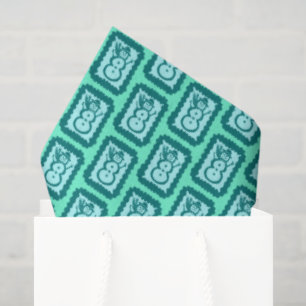 Papel De Seda Muñecos de nieve navideños caprichosos brillantes 