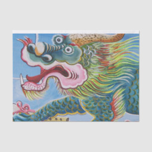 Papel De Seda Mural del guarda del perro/del león de Foo del
