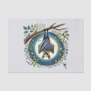Papel De Seda Murciélago de descomposición de animales de bosque
