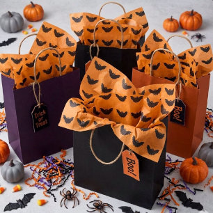 Papel De Seda Murciélago Negro de Halloween