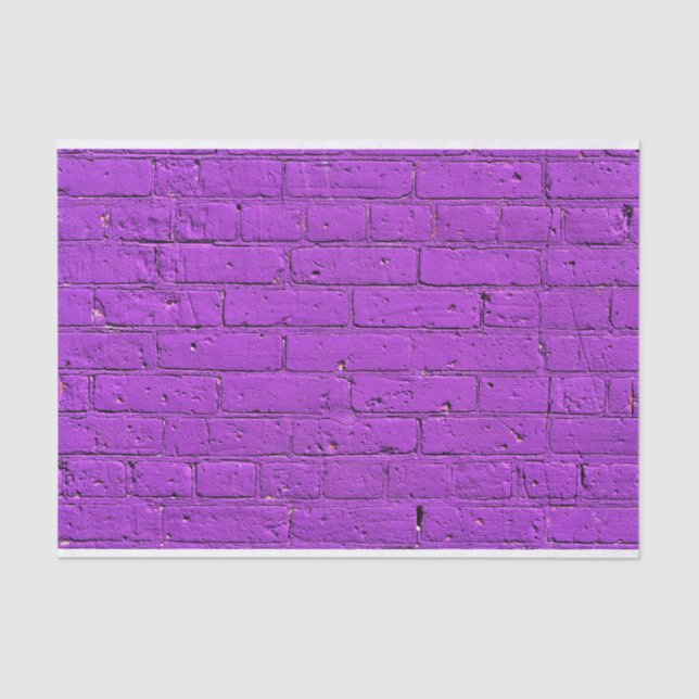 Papel De Seda Muro de ladrillo morado pintado (Anverso)
