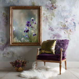 Papel De Seda Musa de la Sabiduría Lirio Lavanda Salvia Blanca A