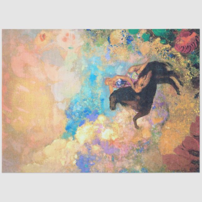 Papel De Seda Musa en Pegasus, Redon (Anverso)