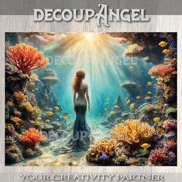 Papel De Seda Musa oceánica - Decoupage -