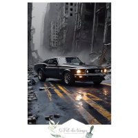 Muscle Car Paisaje de la ciudad post-apocalíptica 