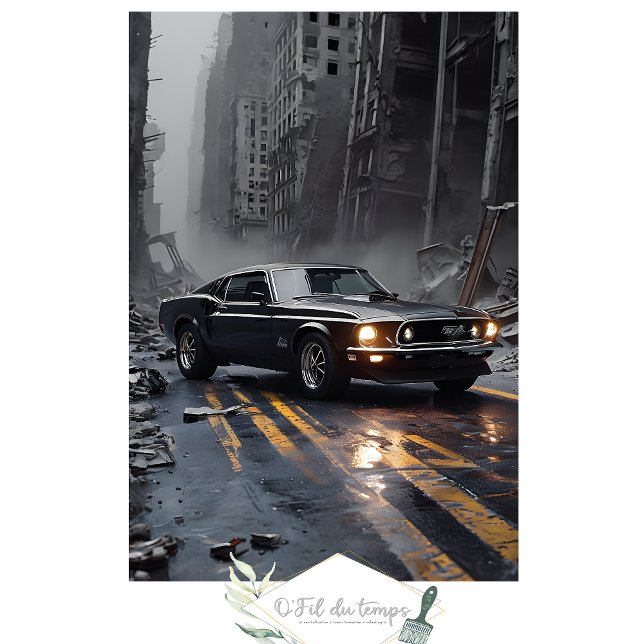 Papel De Seda Muscle Car Paisaje de la ciudad post-apocalíptica  (Subido por el creador)