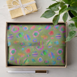 Papel De Seda Musgo Verde Lecho de Río Cristalino