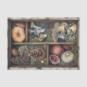 Papel De Seda Mushroom Goblincore Brujería Naturaleza Tejido de