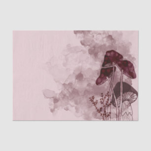 Papel De Seda Mushrooms de Burgundy Neon