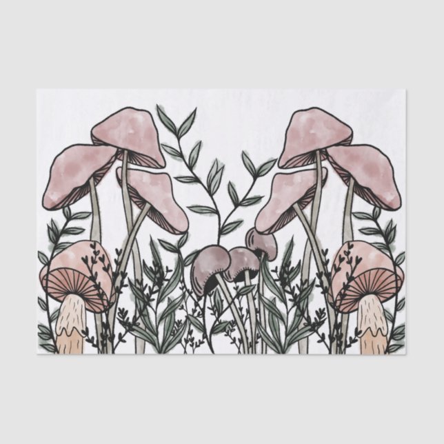 Papel De Seda Mushrooms silvestres (Anverso)